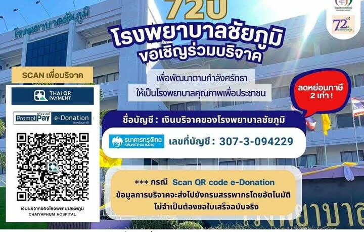 ครบรอบ 72 ปี รพ.ชัยภูมิ