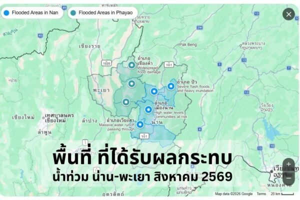 น้ำท่วม น่าน-พะเยา สิงหาคม 2569